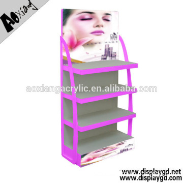 4 layers PVC supermarket display rack for selling bath supplies